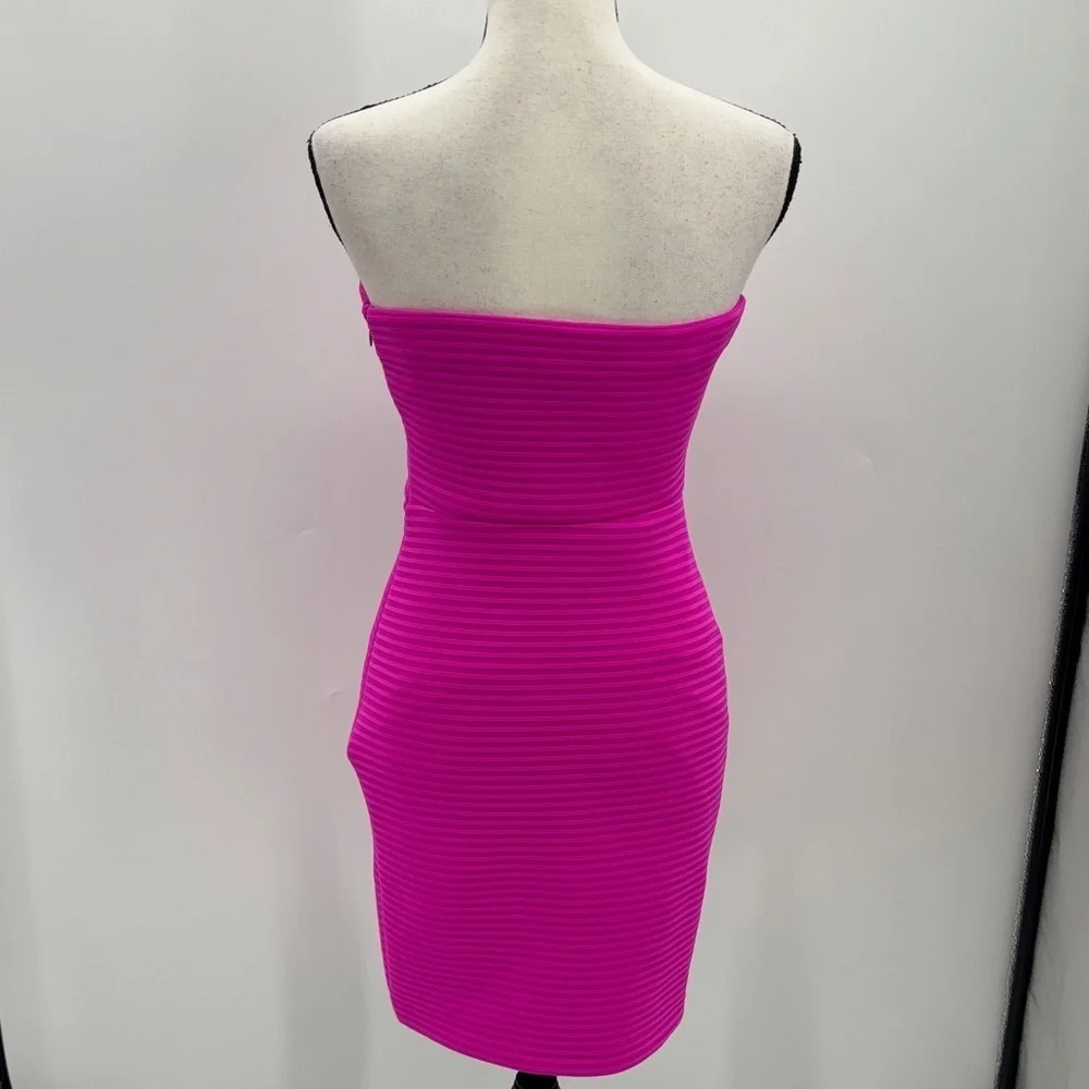 UEC Neon pink ribbed strapless mini dress from Express size 4 worn once